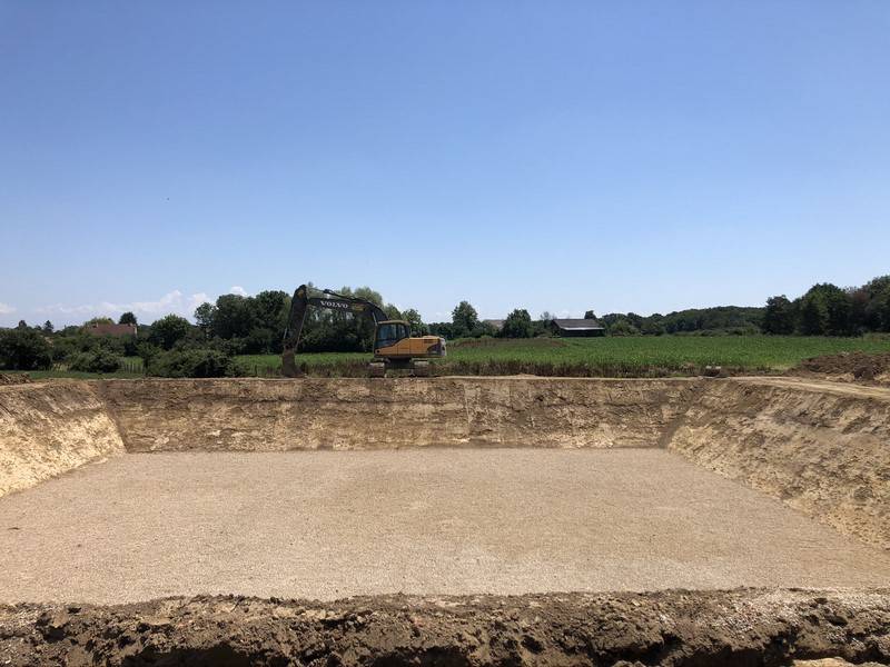terressament trou pour piscine